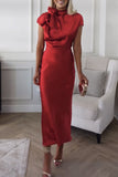 Celebrities Elegant Solid Bandage Half A Turtleneck Sleeveless Dress Dresses