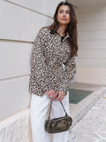 YESMYTOOL  -  2024 Fall / Autumn New Women Fashion Basic Leopard Jacket Short Coat