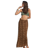 YESMYTOOL  - Women Leopard Print Skirt Summer Ladies Sexy Slim Long Skirt High Waist Fashion Vintage WinterPlus Size Free Shipping Beach