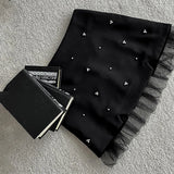 YESMYTOOL  -   Black Lace Splice Mini Skirt For Women Beading High Waisted Sexy Slim Hip Wrap Skirt Female Clubs Party Skirt Summer New