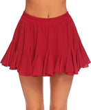 YESMYTOOL  -  Avidlove Women Pleated Skater Skirt Basic Casual High Waisted Ruffles Flared Mini Lingerie Skirts