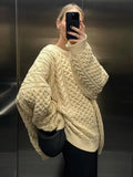 YESMYTOOL -  Fall Outfits 2024 Autumn Solid Color Sweater Women 2024 New Round Neck Long Sleeve Loose Jumper Female Casual Fashion Simple Knitted Pullover Tops