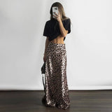 YESMYTOOL  -  Women Elegant Long Leopard Skirt for Summer New Fashion Women Retro Floor Slim Skirts Women Long Leopard Print Skirts