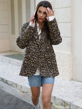 YESMYTOOL  -  2024 Fall / Autumn Winter New Women Fashion Basic Leopard Jacket Basic Blazer