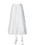 YESMYTOOL  -  White Satin Pleated Skirts Women's Summer Fashion Solid Color Loose Casual Streetwear Elegant Women's Maxi Skirt Clothes