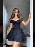 YESMYTOOL  -   black corset mini dress off the shoulder sexy women party dress new 2024 summer dresses elegant luxury brand dress