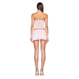 YESMYTOOL  -  sexy lace fishbone hot girl semi-transparent tube top short skirt pure desire style suit top wrapped chest mini skirt