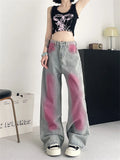 YESMYTOOL  -  Women's Inkjet Design Thin Jeans Street Summer New Trousers Young Girl Street Bottoms Female High Waisted Denim Pants