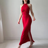 YESMYTOOL  - Spring 2024 New Long Skirt Fashionable and Sexy Style, Holding Chest, Waist, and Neck Hanging Dress for Women