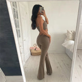 YESMYTOOL  -  Summer new sexy high-waisted hollowed out fashion vest pants casual tight two-piece suit