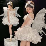 YESMYTOOL  -  New Lace Gauzy Skirt Sweet Photo Stage Performance Dress