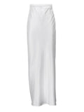 YESMYTOOL  -  White Satin High Waist Long Skirt For Women Zipper Side Split Slim Elegant Party Maxi Skirt Y2k Outfit Female Long Skirt