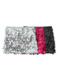 YESMYTOOL  -  Sequins Super Mini Party Skirt Women Silver Christmas Club New Skirt Bottoms Size Zip Rose Red Faldas Mujer 2024 Winter