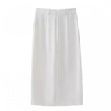 YESMYTOOL  - Female High Waist Slim Long Skirts Elegant Gold Button Hip Skirts for Women 2024 Fashion New Casual Commuting Office Lady Wear