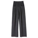 YESMYTOOL  -  Casual High Waist Loose Wide Leg Pants For Women Autumn Winter New Female Floor-length Corduroy Suits Pants Ladies Long Trousers