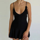 YESMYTOOL  -  Sexy knitted suspender dress with a niche design, slimming and showing backpack hip short skirt