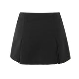 YESMYTOOL  - Cool Girl Y2K American Retro Bow Mini Skirt Women Sexy Front Slit Lace Trim A-line Summer Skirts Saia