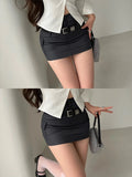 YESMYTOOL  -  Safety Skorts Slim Hip Skirt Short Skirt Belt Fashion Sweet Women Spicy Girls Sexy High Waist Slim Anti-ripping