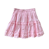 YESMYTOOL  -  Summer Simple Woman Black White High Waist Slim Pleated Short Skirt Streetwear Pink Ruffle Edge Party Lace-up Mini Cake Skirts