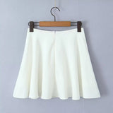 YESMYTOOL  -  Women White Flared Skirt with A Little Bow on The Waist  Finn Skirt