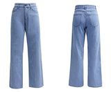 YESMYTOOL  -  2024 Women's Jeans Baggy Wide-leg Pants High-waisted Wash Denim Fashion Straight Leg Pants Y2k Jeans Pockets Pantalones De Mujer