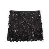 YESMYTOOL  -  Sexy Sequin Mini Skirt Sexy Sequin Y2k Metallic Silvery Streetwear Streetwear Female Fashion Clubwea