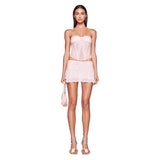 YESMYTOOL  -  sexy lace fishbone hot girl semi-transparent tube top short skirt pure desire style suit top wrapped chest mini skirt