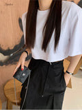 YESMYTOOL  - 2024 New Summer New Fashion High Waist Drawstring Cardo Skirt Casual Sportwear Solid Color Large Pocket Straight Long Skirt