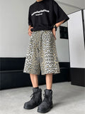 Yesmytool - Summer Baggy Short Jeans for Women Leopard Print Wide Leg Shorts Streetwear Loose Style High Waisted Y2k Denim Pants