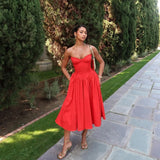 YESMYTOOL  -  2024 Summer One-piece Dress Strapless Bodycon Dress Red Sexy Party Dresses Fashion Women's Clothing