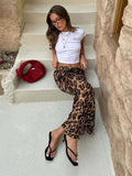 YESMYTOOL  -  2024 Chic Leopard Print High-waisted Skirt Ladies Fashion Tight Floor-length Skirts Spring Summer Women Sexy High Streetwear