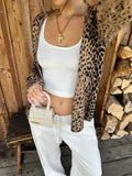 YESMYTOOL  -   Leopard Soft Sweater Cardigan Women V Neck Single Breasted Knitted Outerwear Autumn New Streetwear Vintage Long Sleeve Jumper