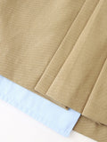 YESMYTOOL  -  Summer 2024 New Skirt For Women Patchwork Pleated Casual Versatile High Waist Mini A-line Khaki Skirts Female Trendy XX153