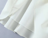 YESMYTOOL  -  Women White Flared Skirt with A Little Bow on The Waist  Finn Skirt