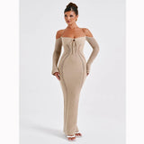 YESMYTOOL  -  Summer Satin Camisole Backless Maxi Dress Women Slim Elegant Sexy Outfit Ladies Birthday Party Club Sundress