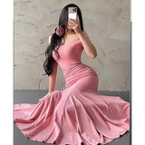 YESMYTOOL  -  Pink Red Purple Black Party Long Dresses 2024 Fashion for Women Dress Wedding Guest Trending Clothing