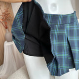 YESMYTOOL  -  Summer Women Vintage JK Japanese Fashion Preppy Mini Pleated Plaid Skirt Built-in Underpants Y2k Streetwear 2000s Gyaru Korean