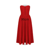 YESMYTOOL  -  2024 Summer One-piece Dress Strapless Bodycon Dress Red Sexy Party Dresses Fashion Women's Clothing