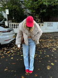 YESMYTOOL  -  Elegant Faux Fur Cardigan Coats Women Winter Long Sleeve Loose Luxury Coats Female Chic Solid Streetwear All-match Outcoat