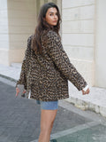 YESMYTOOL  -  2024 Fall / Autumn Winter New Women Fashion Basic Leopard Jacket Basic Blazer