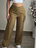 YESMYTOOL  -  New Women Spring Summer Holiday Fashion Cargo Pants Loungewear Elastic Waist All Match Ladies Trousers Streetwear Dropshipping